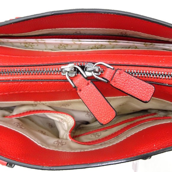New GUESS Gabi Girlfriend Satchel Red Handbag - Picture 10 of 15